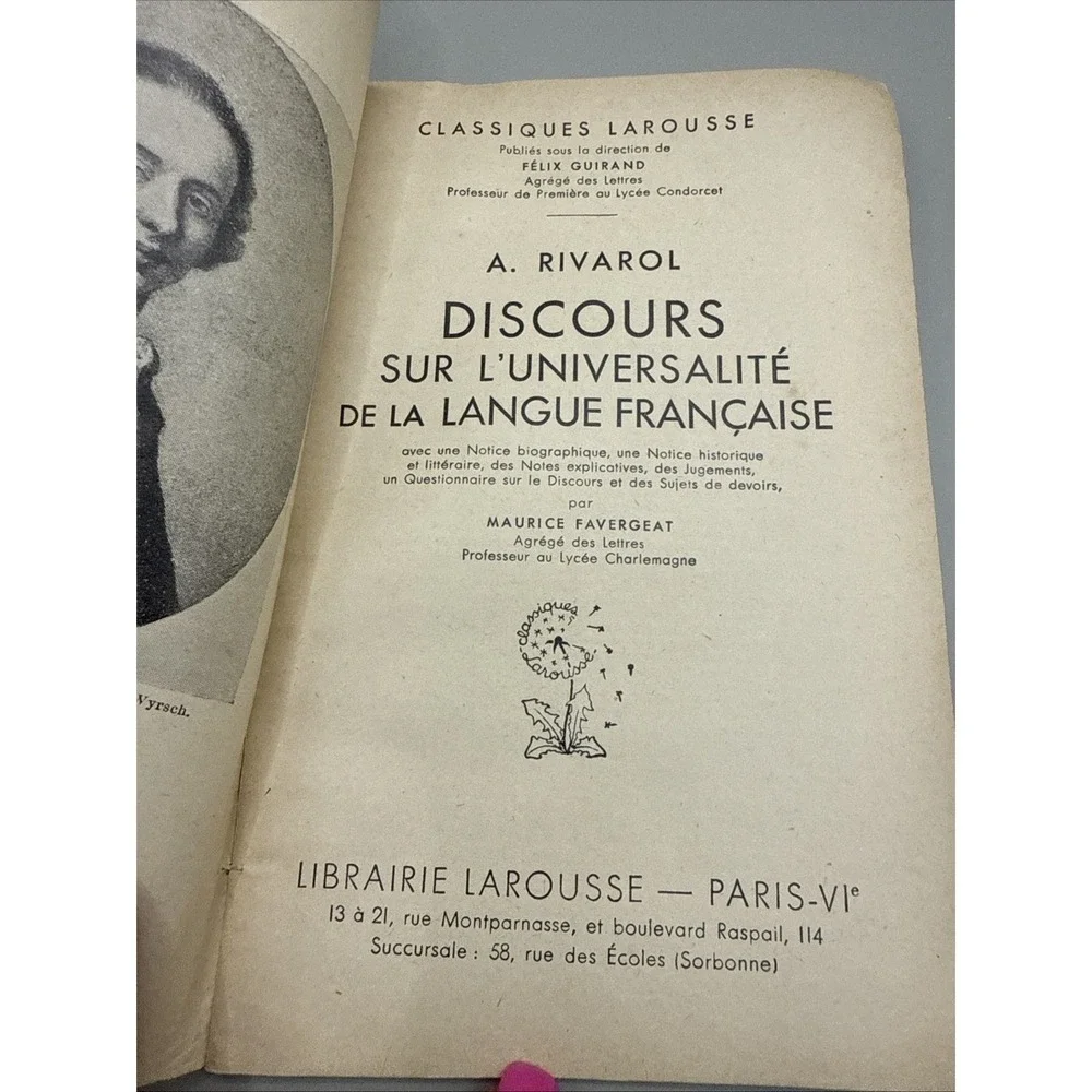 Discourse de la méthode by René Descartes French Philosophical Book. Larousse.‎